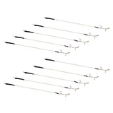 Maxbell 20Pcs Fishing Hair Rigs Assorted Hand Tied Carp Fishing Barbless Hooks