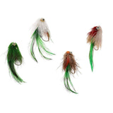 Maxbell 4pcs Popper Flies Fly Hook Trout Bass Bug Popper Fishing Flies Simulation Flies Fresh/Saltwater Artificial Lure - Aladdin Shoppers