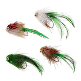 Maxbell 4pcs Popper Flies Fly Hook Trout Bass Bug Popper Fishing Flies Simulation Flies Fresh/Saltwater Artificial Lure - Aladdin Shoppers