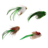 Maxbell 4pcs Popper Flies Fly Hook Trout Bass Bug Popper Fishing Flies Simulation Flies Fresh/Saltwater Artificial Lure - Aladdin Shoppers