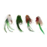 Maxbell 4pcs Popper Flies Fly Hook Trout Bass Bug Popper Fishing Flies Simulation Flies Fresh/Saltwater Artificial Lure - Aladdin Shoppers