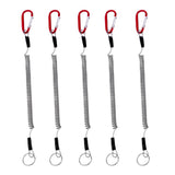 Maxbell Fishing Lanyard Safety Rope Wire Steel for Securing Pliers, Fish Tool Red