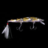 Maxbell Wobblers Fishing Lure Crankbait Minnow Trolling Bass Pike Many Fish Yellow - Aladdin Shoppers