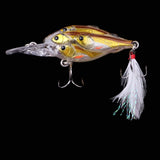 Maxbell 5xFishing Line Winder Fishing Lures Baits Minnow Baits Crankbait Tackle Yellow