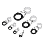 Maxbell 14Pcs Ceramic Ring Eyes Fishing Rod Tip Guides Free Stainless Steel Frame