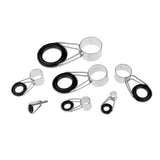 Maxbell 14Pcs Ceramic Ring Eyes Fishing Rod Tip Guides Free Stainless Steel Frame
