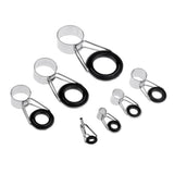 Maxbell 14Pcs Ceramic Ring Eyes Fishing Rod Tip Guides Free Stainless Steel Frame