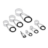Maxbell 14Pcs Ceramic Ring Eyes Fishing Rod Tip Guides Free Stainless Steel Frame