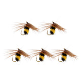 Maxbell 10pcs Bumble Bee Nymph Trout Flies Fly Fishing Hook Bionic Bee Insect Baits