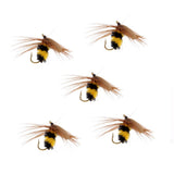 Maxbell 10pcs Bumble Bee Nymph Trout Flies Fly Fishing Hook Bionic Bee Insect Baits
