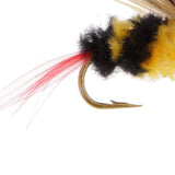 Maxbell 10pcs Bumble Bee Nymph Trout Flies Fly Fishing Hook Bionic Bee Insect Baits