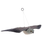 Maxbell 2Pcs Realistic Flying Bird Hawk Decoy Pigeon Crow Scarecrow Hunting Scarer