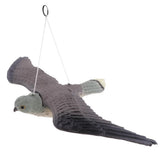 Maxbell 2Pcs Realistic Flying Bird Hawk Decoy Pigeon Crow Scarecrow Hunting Scarer