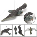 Maxbell 2Pcs Realistic Flying Bird Hawk Decoy Pigeon Scarecrow Garden Hunting Scarer