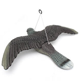 Maxbell 2Pcs Realistic Flying Bird Hawk Decoy Pigeon Crow Scarecrow Hunting Scarer