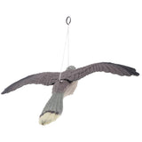 Maxbell 2Pcs Realistic Flying Bird Hawk Decoy Pigeon Scarecrow Garden Hunting Scarer