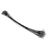 Maxbell 50x Stainless Steel Fishing Wire Leaders with Nice Snaps and Rolling Swivels