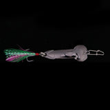 Maxbell 2pcs Spoon Fishing Lure Spinner Bait Metal VIB Hard Sequins Lure Treble Hook