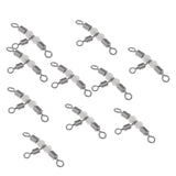 Maxbell 20pcs 3 Way Swivel Luminous Rolling Barrel T shape Swivel Connector 3cm 2cm