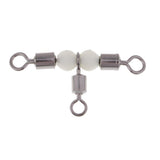 Maxbell 20pcs 3 Way Swivel Luminous Rolling Barrel T shape Swivel Connector 3cm 2cm