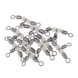Maxbell 20pcs 3 Way Swivel Luminous Rolling Barrel T shape Swivel Connector 3cm 2cm