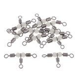 Maxbell 20pcs 3 Way Swivel Luminous Rolling Barrel T shape Swivel Connector 3cm 2cm