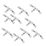Maxbell 20pcs Copper 3 Way Swivel Luminous Rolling Barrel T shape Swivel Connectors