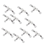 Maxbell 20pcs 3 Way Swivel Luminous Rolling Barrel T shape Swivel Connector 3cm 2cm
