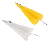 Maxbell 2pcs Trolling Diving Board with Lead Sinker Fishing Diver Board Yellow Red