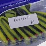 Maxbell 10 Pieces Soft Fishing Bait T Tail Fishing Lure Plastic Worm Swimbait Green