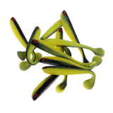 Maxbell 10 Pieces Soft Fishing Bait T Tail Fishing Lure Plastic Worm Swimbait Green
