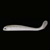 Maxbell 10 Pieces Soft Fishing Bait T Tail Fishing Lure Plastic Worm Swimbait White