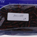 Maxbell 50pcs Soft Fishing Lure Curly Tail Shad Bait Grum Worms Jig Head Bait Red - Aladdin Shoppers