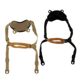 Maxbell Maxbell Helmet Chin Strap with Screws for Fast/MICH/ACH/IBH Tactical Helmets Black