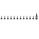 Maxbell 12pcs Fishing Rod Guide Top Tip Eye Ring Rod Repair Kit for Rod Building DIY