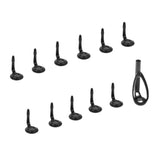 Maxbell 12pcs Fishing Rod Guide Top Tip Eye Ring Rod Repair Kit for Rod Building DIY