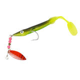 Maxbell 1 Piece Soft Fishing Lure T Tail Fishing Bait Sequin Spinnerbait Crankbait