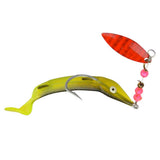 Maxbell 1 Piece Soft Fishing Lure T Tail Fishing Bait Sequin Spinnerbait Crankbait