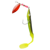 Maxbell 1 Piece Soft Fishing Lure T Tail Fishing Bait Sequin Spinnerbait Crankbait