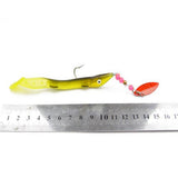 Maxbell 1 Piece Soft Fishing Lure T Tail Fishing Bait Sequin Spinnerbait Crankbait