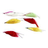 Maxbell 6pcs Shrimp Fishing Flies Fly Fishing Flies Insects Flies with Feather Hook