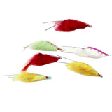 Maxbell 6pcs Shrimp Fishing Flies Fly Fishing Flies Insects Flies with Feather Hook
