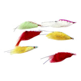 Maxbell 6pcs Shrimp Fishing Flies Fly Fishing Flies Insects Flies with Feather Hook