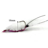 Maxbell 6pcs Shrimp Fishing Flies Fly Fishing Flies Insects Flies with Feather Hook