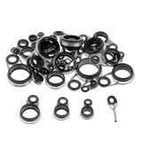 Maxbell 33pcs Fishing Rod Pole Guides Tip Eye Ring for Building Diameter 1.2-14mm - Aladdin Shoppers