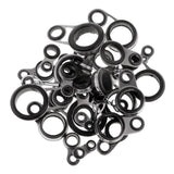 Maxbell 33pcs Fishing Rod Pole Guides Tip Eye Ring for Building Diameter 1.2-14mm - Aladdin Shoppers