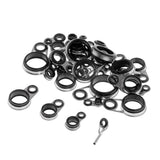 Maxbell 33pcs Fishing Rod Pole Guides Tip Eye Ring for Building Diameter 1.2-14mm - Aladdin Shoppers
