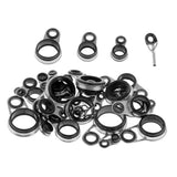 Maxbell 33pcs Fishing Rod Pole Guides Tip Eye Ring for Building Diameter 1.2-14mm - Aladdin Shoppers