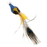 Maxbell 60pcs Artificial Peacock Feather Foam Birds Statue Display Garden Ornament