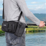 Maxbell Adjustable Strap Fishing Tackle Bag Fishing Waist Pack Bum Bag Fanny Pack with Detachable Left / Right Water Bottle Pocket - Aladdin Shoppers